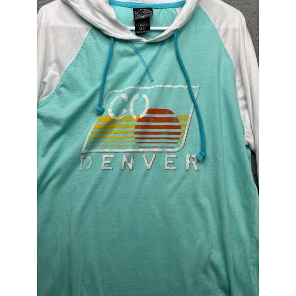 Denver Colorado lightweight pullover hoodie size xl ladies salt creek souvenir - Picture 3 of 6